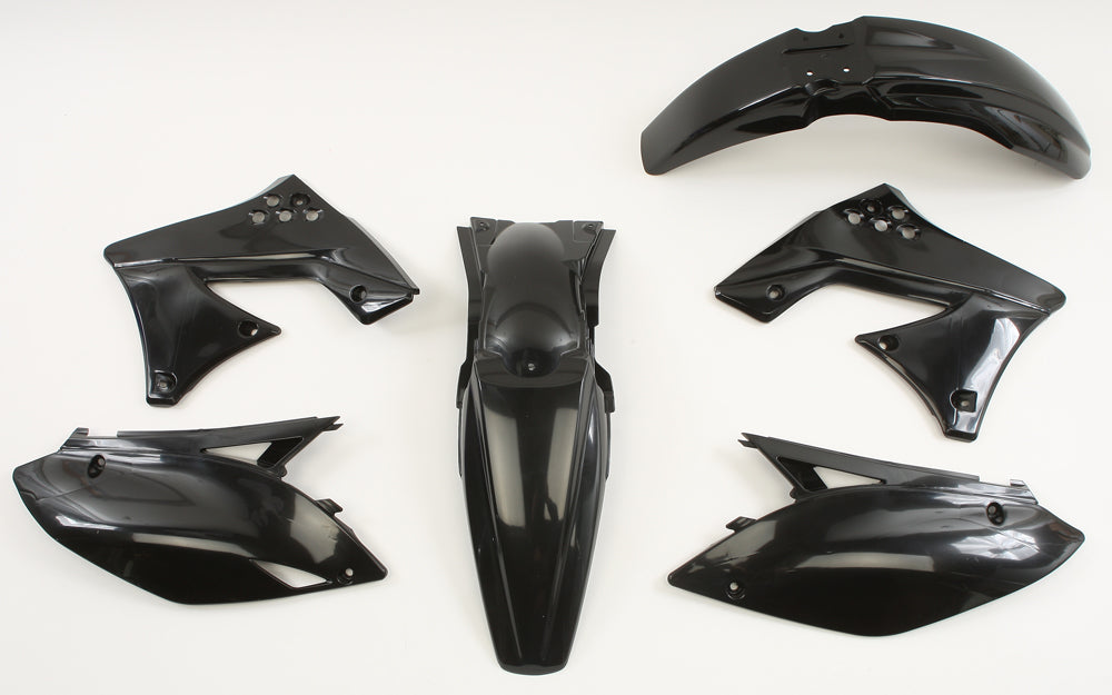 Acerbis black plastic kit with various panels and parts, designed for motorcycle or dirt bike upgrades.