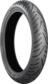 Bridgestone Battlax T32 front motorcycle tire 110/70zr17 radial TL with tread pattern and sidewall detail.