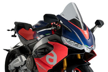 Load image into Gallery viewer, PUIG R-Racer Smoke motorcycle windshield, aerodynamic windscreen with smoked tint, designed for enhanced rider protection.