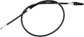 Motion Pro Black Vinyl Speedo Cable 70-4027, durable cable for motorcycle speedometers, with black vinyl covering and metal ends.