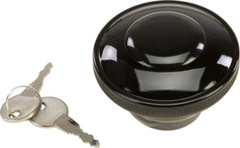 HardDrive black gas cap screw-in with lock and cover for vehicles, non-vented, durable black finish, model 820-2308