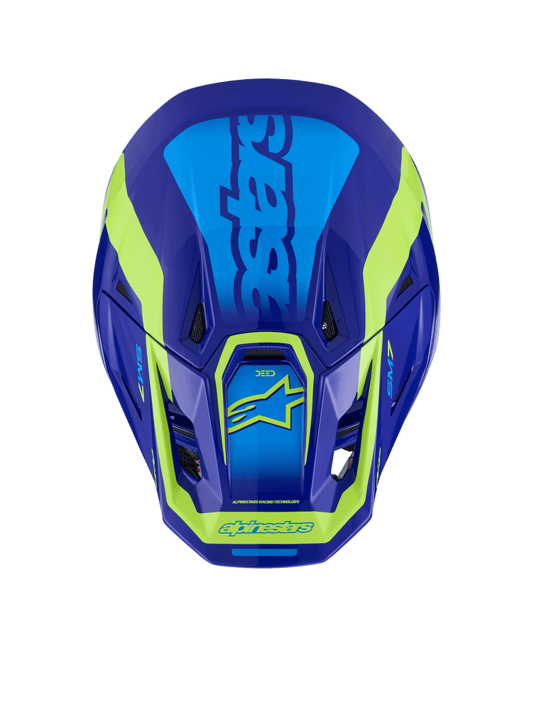 Sm7 Deed Helmet Blue/Ylw Fluo Glossy Sm