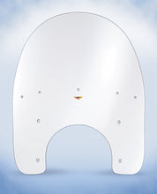 Load image into Gallery viewer, National Cycle 20" clear windshield replacement screen for motorcycle, made of durable, transparent material.