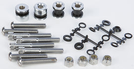 HardDrive Chrome Softail HardDrive Docking Hardware Kit with fasteners for Harley Softail 1984-1999, shown in the image.