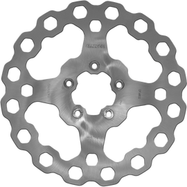 GALFER 11.5-inch solid stainless steel Cubiq Fr brake rotor for bikes, featuring a durable, solid design with vented cooling fins.