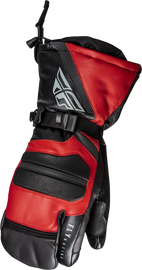 Fly Racing Ridgeline Claws in black and red, small size, with a rugged, aggressive design for motocross or off-road riding.