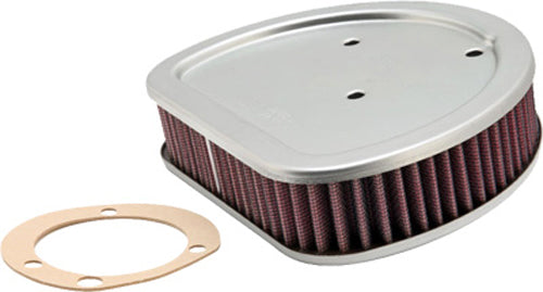 K&N HD-1499 replacement air filter showing pleated cotton filter media for vehicle air intake cleaning.