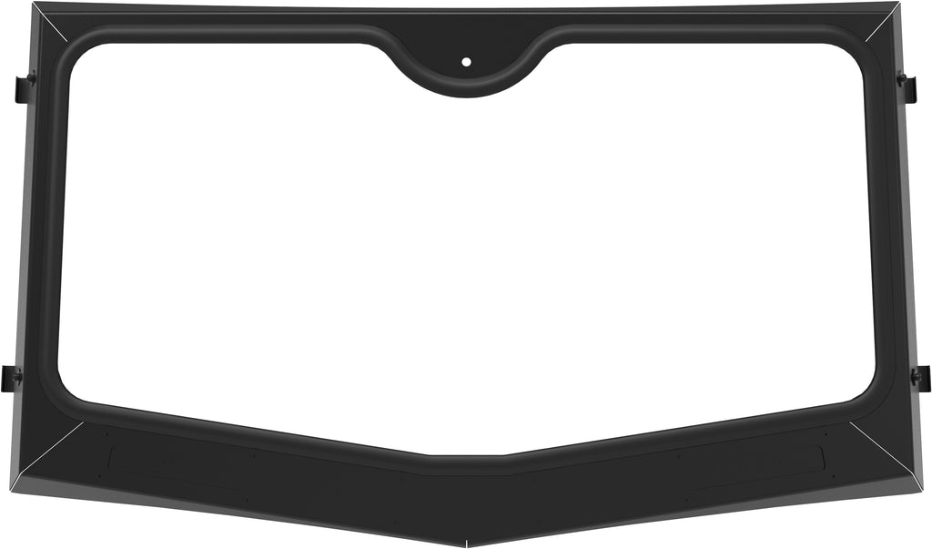 Kolpin Pro-Fit glass windshield for off-road vehicles, clear windscreen with black mounting frame and branding details