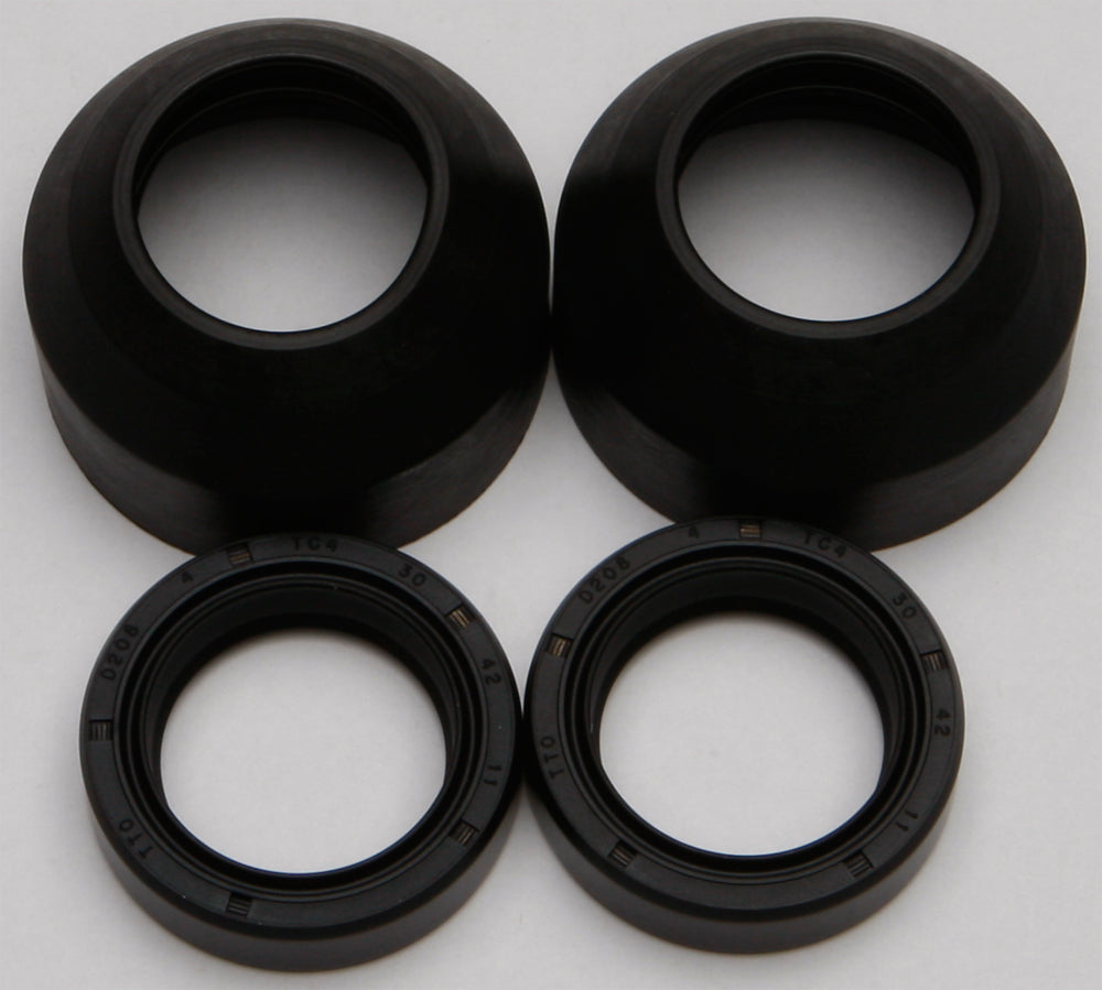 All Balls suspension fork and dust seal wiper kit 22-56106 with black rubber seals and metal components for motorcycle forks.