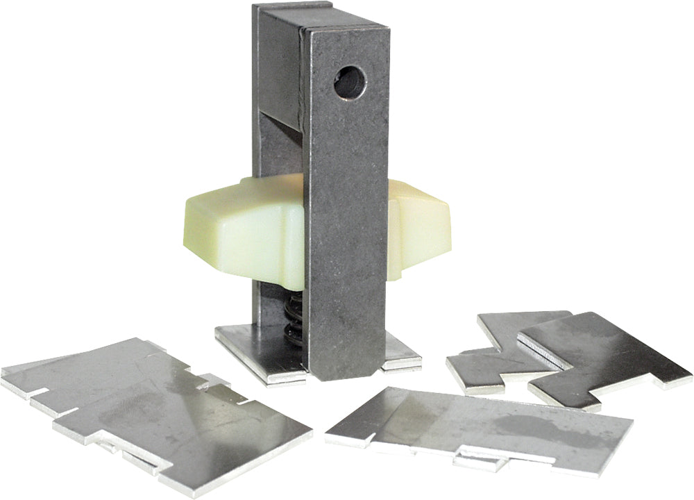 Hayden Primary Chain Tensioner for Big Twins, drive type, shown on engine with metal components and mounting bracket.