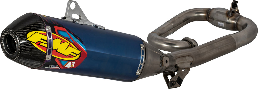 FMF Racing Factory 4.1 RCT exhaust system with R.Carb cap, anodized finish, designed for high-performance motorcycle exhaust upgrade.