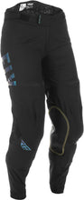 Load image into Gallery viewer, Fly Racing Women's Lite Pants in black and aqua, size 05/06, featuring lightweight, durable riding gear with a sleek design.