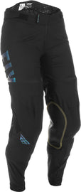 Fly Racing Women's Lite Pants in black and aqua, size 05/06, featuring lightweight, durable riding gear with a sleek design.