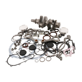 Vertex Complete Engine Rebuild Kit for Pol WR00047, showing engine components and parts laid out for engine rebuilding.