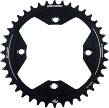 Load image into Gallery viewer, Steel Fire Power 40-tooth rear sprocket with black finish, featuring durable construction and gear teeth for motorcycle or bike use.