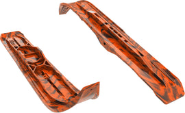 Slydog Command skis in orange and black, 150cm length, designed for versatile skiing performance