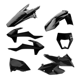 Polisport Plastics Enduro Kit with black mask for KTM motorcycle, body armor and protection components, model 64-90883.