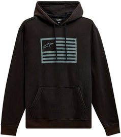 Black Alpine Star Artifact Hoodie in large size with D30 protective armor details visible on the front.