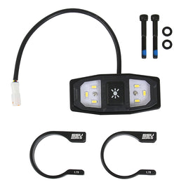 SSV Works LED dome light with cage clamps, ring style, 1.50-inch diameter, illumination for off-road vehicles