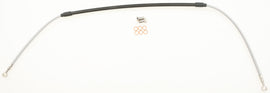 GALFER steel front brake line for Kawasaki street motorcycle, part number 17-9728, showing the durable braided steel construction.