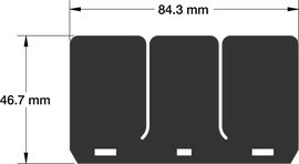 Moto Tassinari Vf3 replacement petal set for intake and carb fuel systems, shows the individual black petal components.