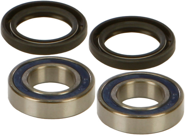 All Balls front wheel bearing and seal kit with multiple bearings and seals for motorcycle or ATV wheel maintenance.