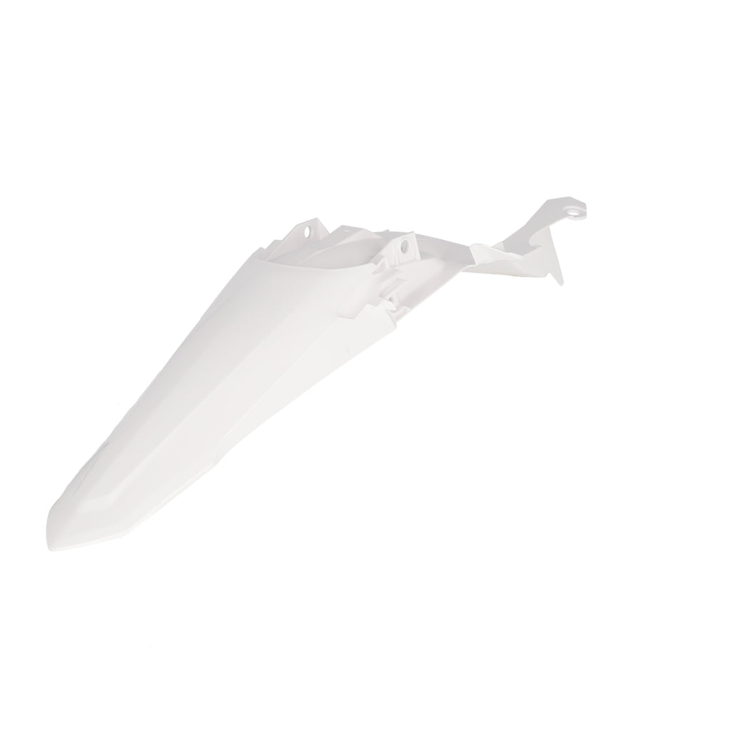 Acerbis white rear fender for Yamaha motorcycle, showing the plastic fender with Acerbis branding and mounting points.