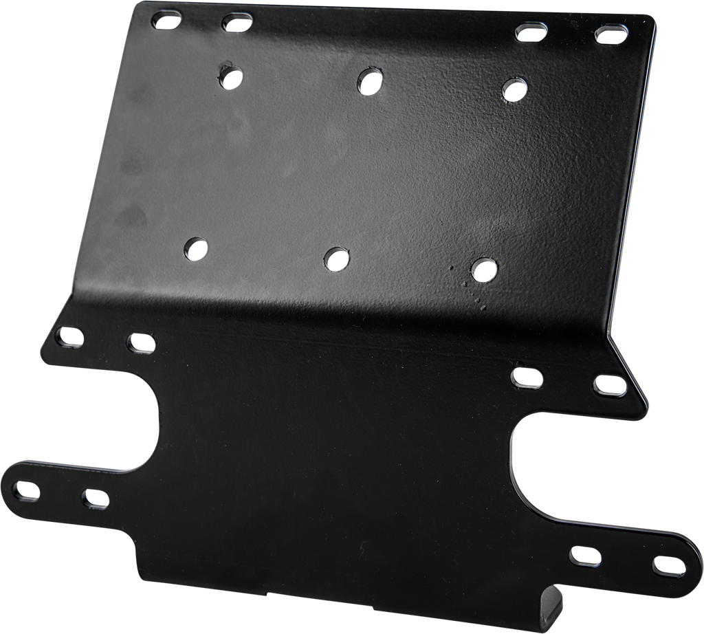 Open Trail winch mount showing sturdy metal construction with mounting brackets, designed for off-road vehicle winches.