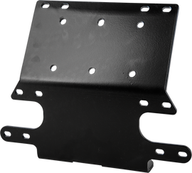 Open Trail winch mount showing sturdy metal construction with mounting brackets, designed for off-road vehicle winches.