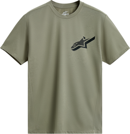 Alpine Star Attrition Performance Ss Tee in light green, men's medium size, featuring a casual fit with brand logo on front.