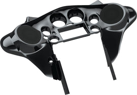 Saddle Tramp Inner Fairing Double Din FLH motorcycle audio and communication system installed in a Harley Davidson bike.