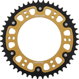 Supersprox rear stealth aluminum and steel 47-tooth sprocket for BMW 520 Gld motorcycle, shown with detailed design and finish.