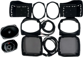 Cerwin-Vega 6x9 inch cut-in lid speaker kit with Ph694 fitting for 2014-2023 Harley FLH/T bags, audio/visual component.