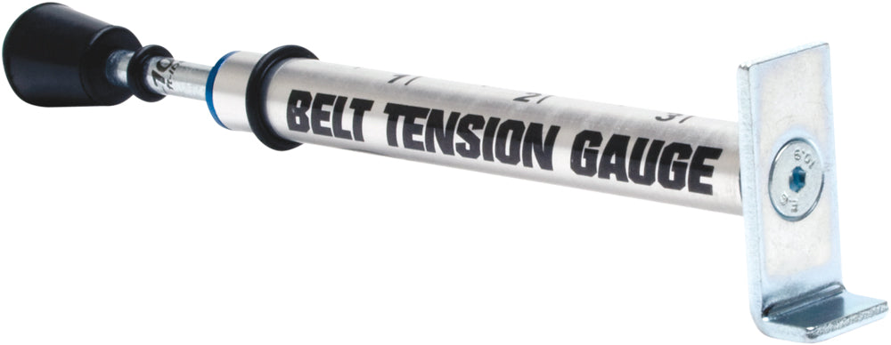 Motion Pro Belt Tension Gauge 57-80350 tool for measuring belt tension, featuring a compact, durable design with clear measurement markings.