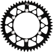 Load image into Gallery viewer, Fire Power aluminum rear sprocket, 54-tooth, black, 420 chain size, designed for motorcycle or ATV performance.