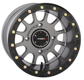 Can-Am Maverick System 3 SB5 BL Wheel 15x10 matte gunmetal grey with 5+5 offset and -5mm spacing, 4/137 bolt pattern