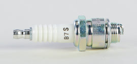NGK Spark Plug #3710/10 2-B7S showing the metal electrode and ceramic insulator for automotive engine use