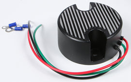 Black 12V generator mount style hard drive regulator by HardDrive, showing electrical component with mounting features.