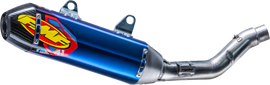 FMF Racing Ti 4.1 RCT exhaust with car cap for Beta 450RX motorcycle, showcasing the titanium finish and exhaust pipe details.