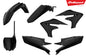 Polisport Plastics black plastic body kit for motorcycles, part number 64-90768, showing the sleek, durable body panels.