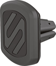 Scosche Magnetic Vent Mount for car accessories, showing the black magnetic holder attached to a vehicle vent.