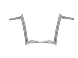 Chrome Bagger Nation 16-inch OEM Monkey Bars handlebars for Harley Davidson motorcycles, featuring sleek, durable design.