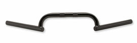 Black Burly Brand Clubman Bar 1-inch handlebar with mounting hardware and grips, designed for motorcycle or bike customization.