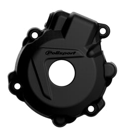 Polisport Plastics black ignition cover protector body part for motorcycles, model 64-0830B.