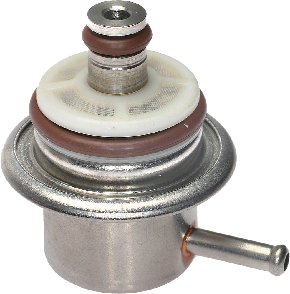 SMP Fuel Pressure Regulator 275-01034 for intake and fuel systems, showing the metal body and adjustment knob.