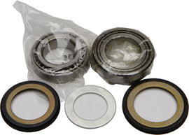 All Balls steering bearing and seal kit 22-2042 showing metal bearings and rubber seals for motorcycle steering systems