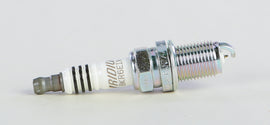 NGK BKR6EIX-11 spark plug with iridium tip, designed for high-performance automotive engines, shown in close-up.