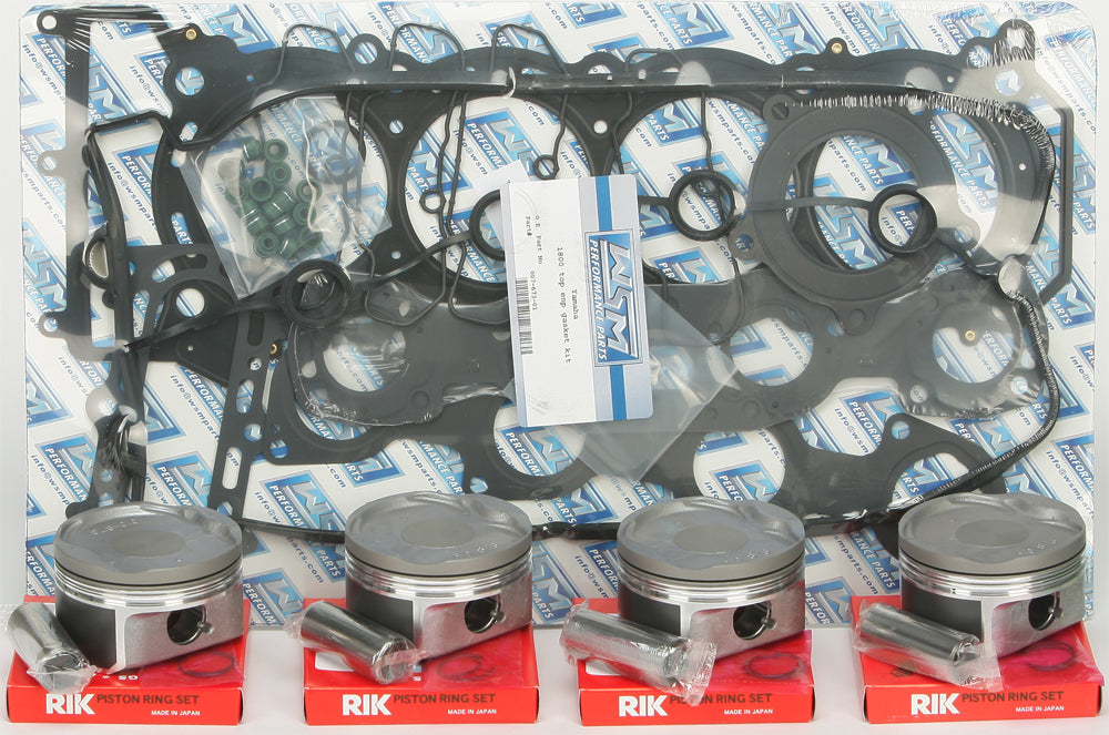WSM Performance Parts Yamaha FX1800 top end piston kit with .25mm components for optimal engine performance.