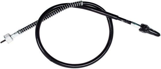 Motion Pro Black Vinyl Tachometer Cable 70-5100, flexible control line for motorcycle tachometers, with black vinyl outer coating.