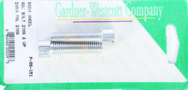 Gardner-Westcott rear wheel adjustment bolts for 2007-2017 Dyna motorcycle models, shown installed on the rear wheel.